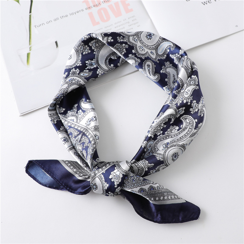 Head Wrap Turban - 60cm Luxury Square Silk Scarf For