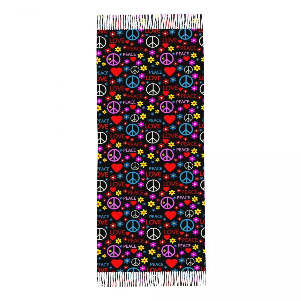 Peace Foral Love Pattern Scarf - Pashmina Wrap Large 评论和价格