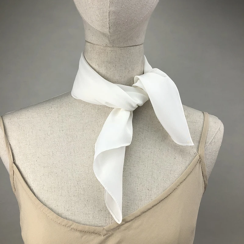 New Women Silk Scarf Square Ne - Ascot Neck Scarf 评论和价格