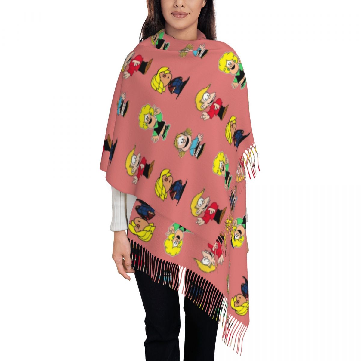 Womens Tassel Scarf Mafaldas C - Pashmina Wrap Large 评论和价格