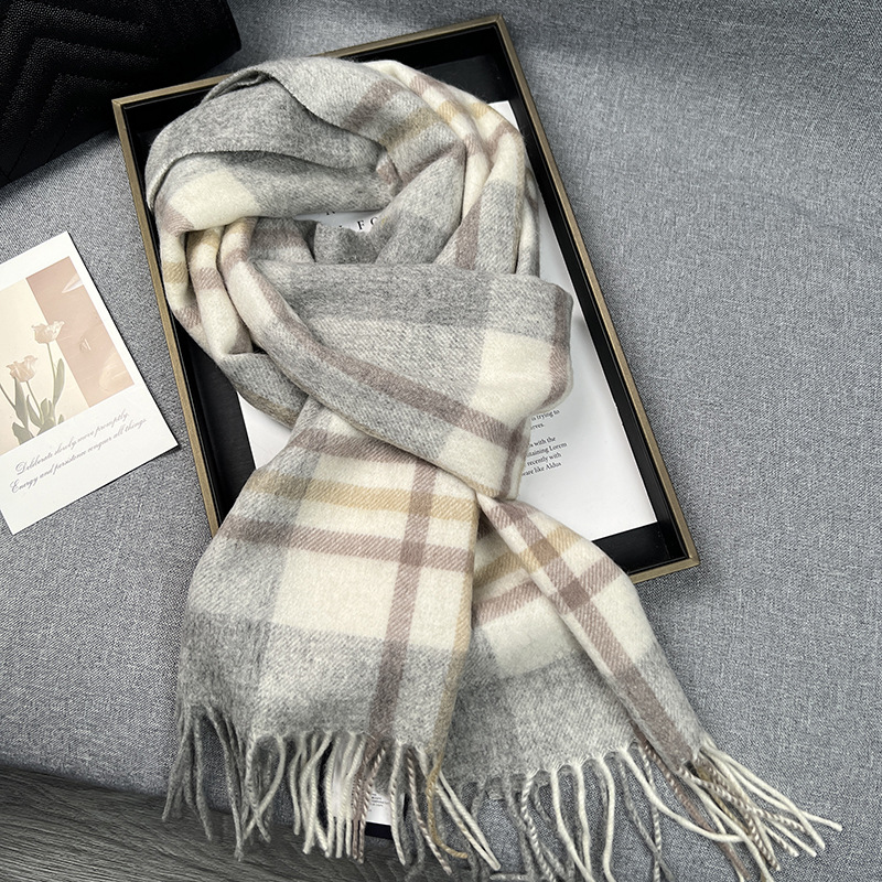 High Quality 100% Wool Scarf W - Muffler Men Wool 评论和价格