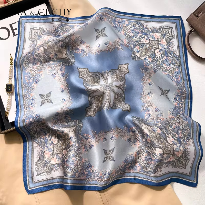 Baroque Floral 100% Mulberry S - Head Wrap Turban 评论和价格