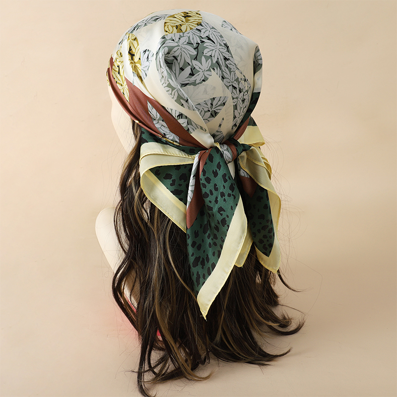 70x70cm Women Scarf Silk Feeli - Head Wrap Turban 评论和价格