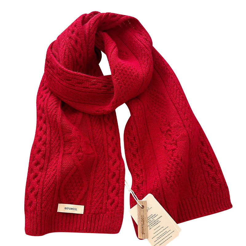 Luxury 100% Wool Scarf Women M - Muffler Men Wool 评论和价格